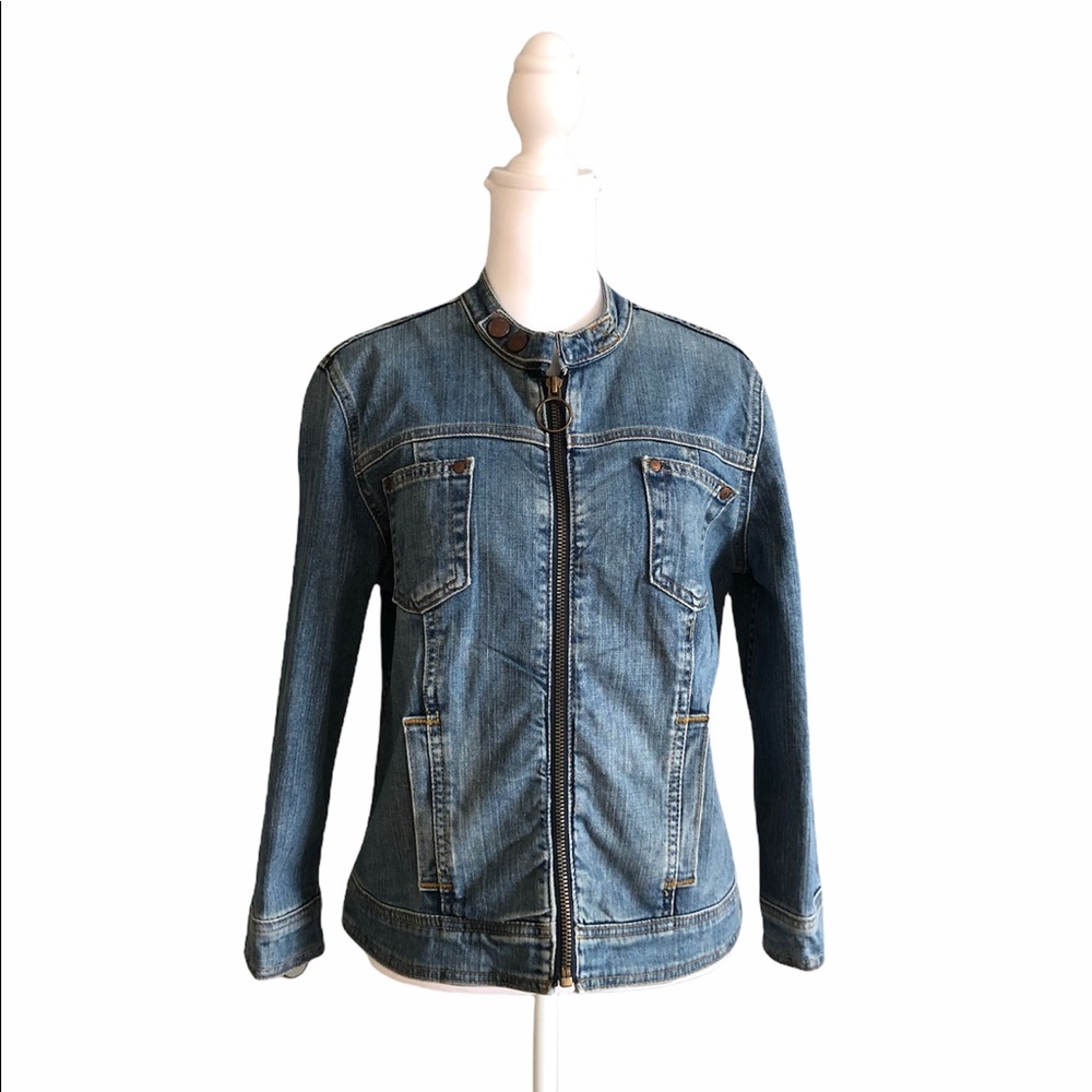 CALVIN KLEIN jeans moto jacket womans size M